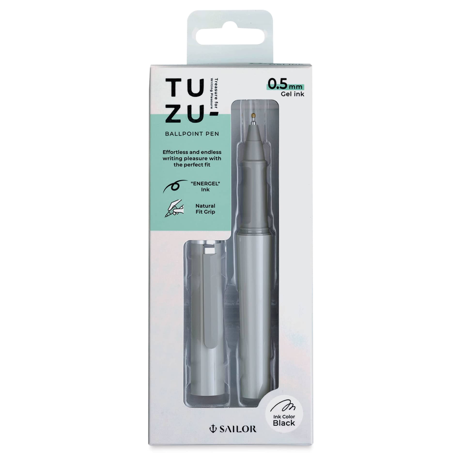 Sailor Tuzu Ballpoint Pen - Gray, front of packaging