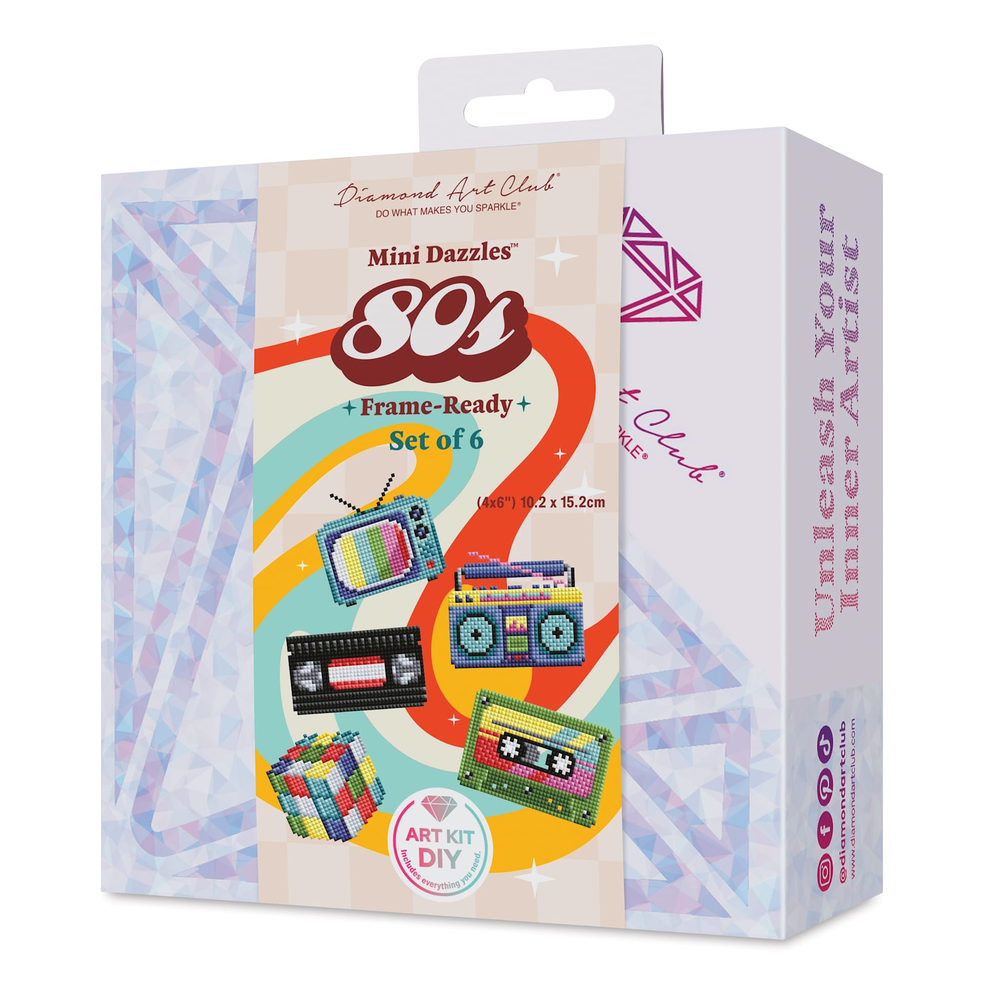 Diamond Art Club Mini Dazzles Kit - 80's, front of packaging