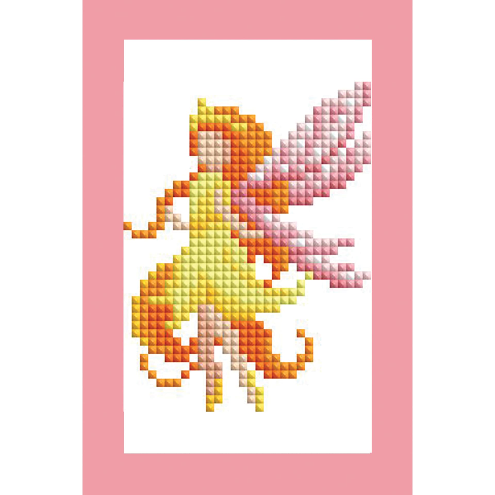 Diamond Art Club Mini Dazzles Kit - Fairies, Fairy with red hair wearing a yellow dress