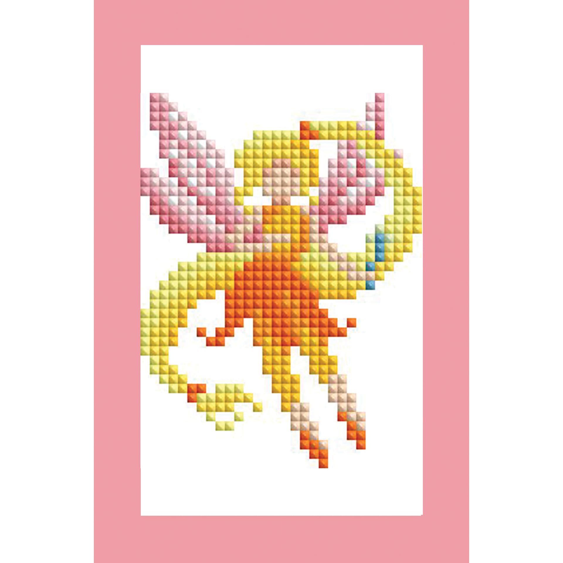 Diamond Art Club Mini Dazzles Kit - Fairies, Fairy with blonde hair wearing a orange dress