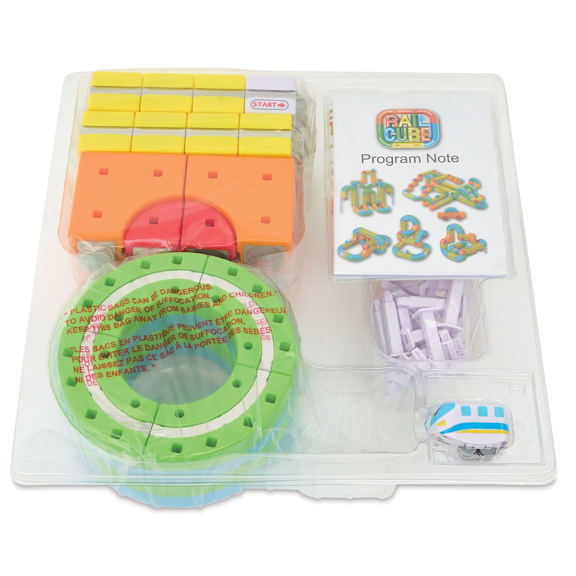 Rail Cube Magnetic Monorail Starter Set, internal packaging