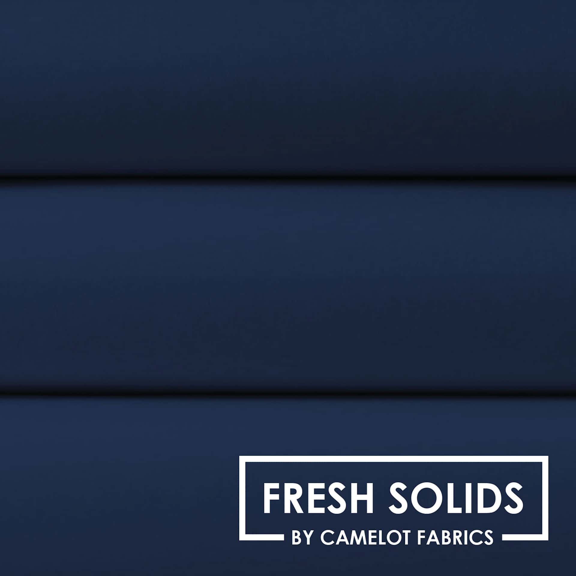 Camelot Fresh Solids Cotton Fabric - Navy, 44" x 15 yds