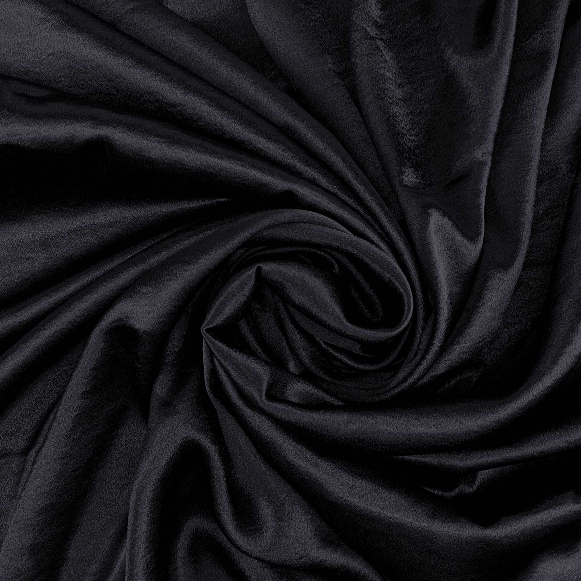 Camelot Solid Hammered Satin - Black, 57" x 15 yds, rolled up