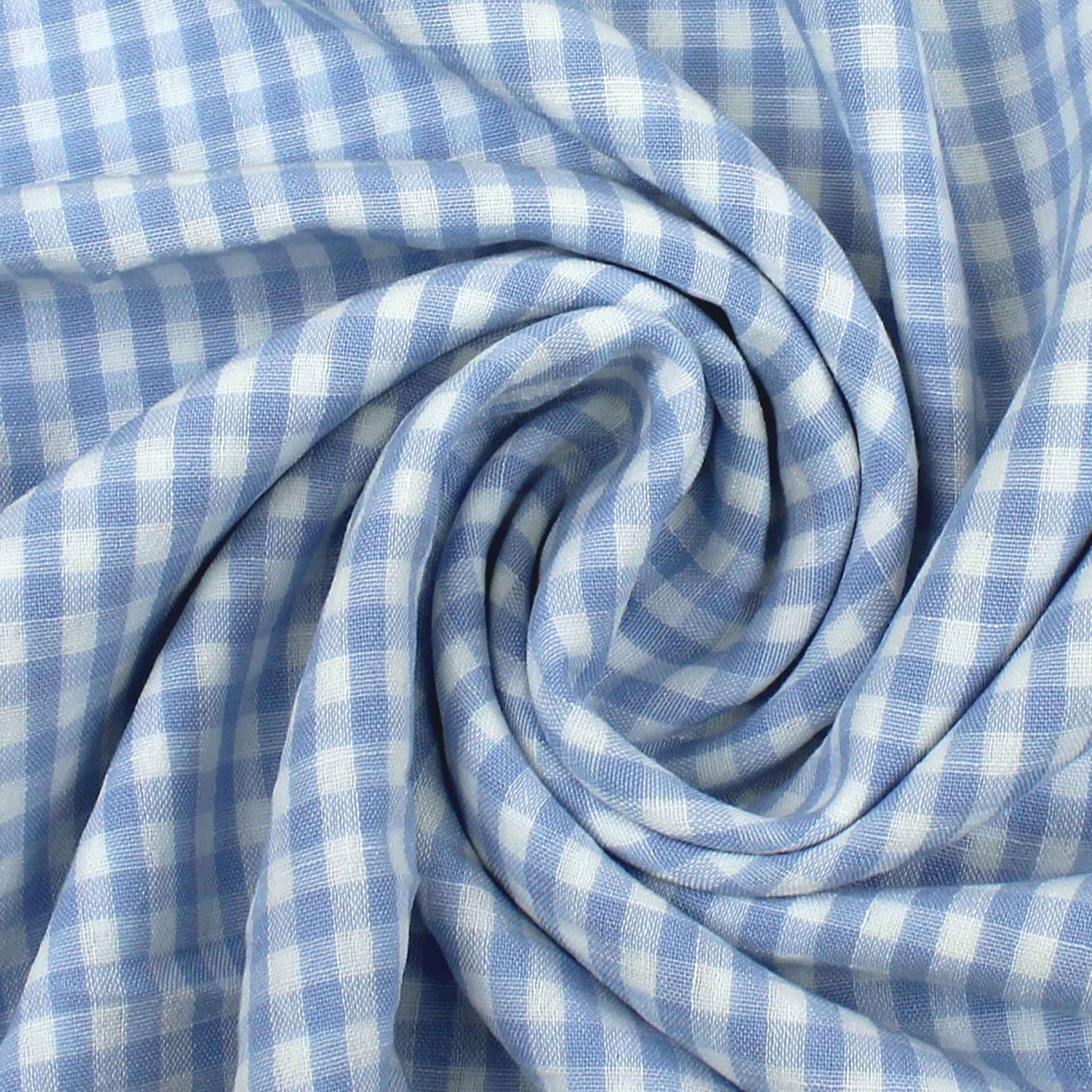 Camelot Linen Checks - Light Blue, 57" x 15 yds, rolled up