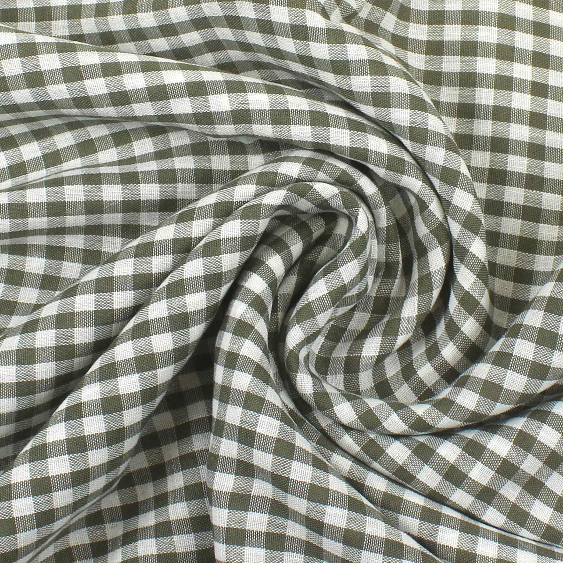Camelot Linen Checks - Olive, 57" x 15 yds, rolled up
