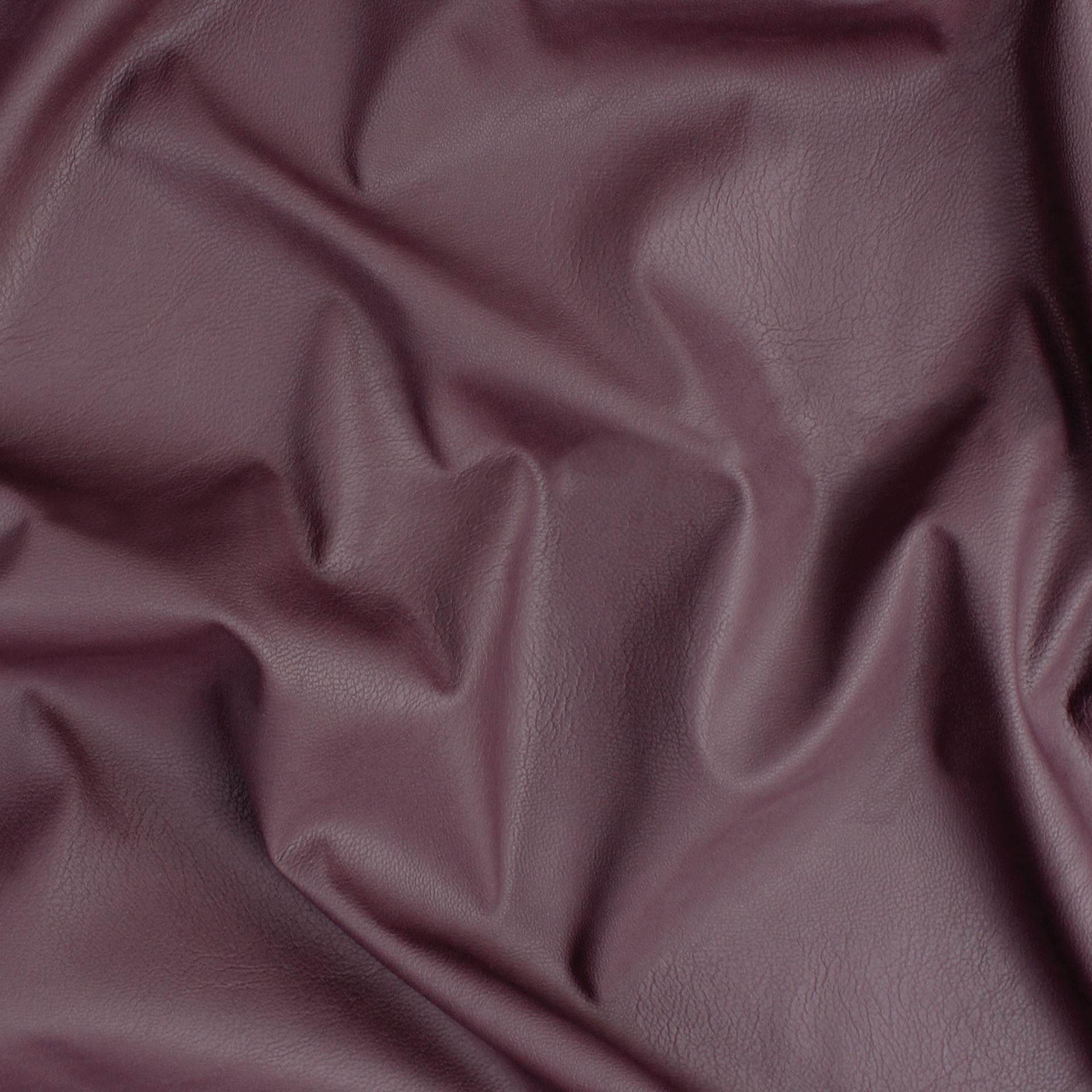 Camelot Solid Faux Leather - Burgundy, 55" x 15 yds, wrinkled