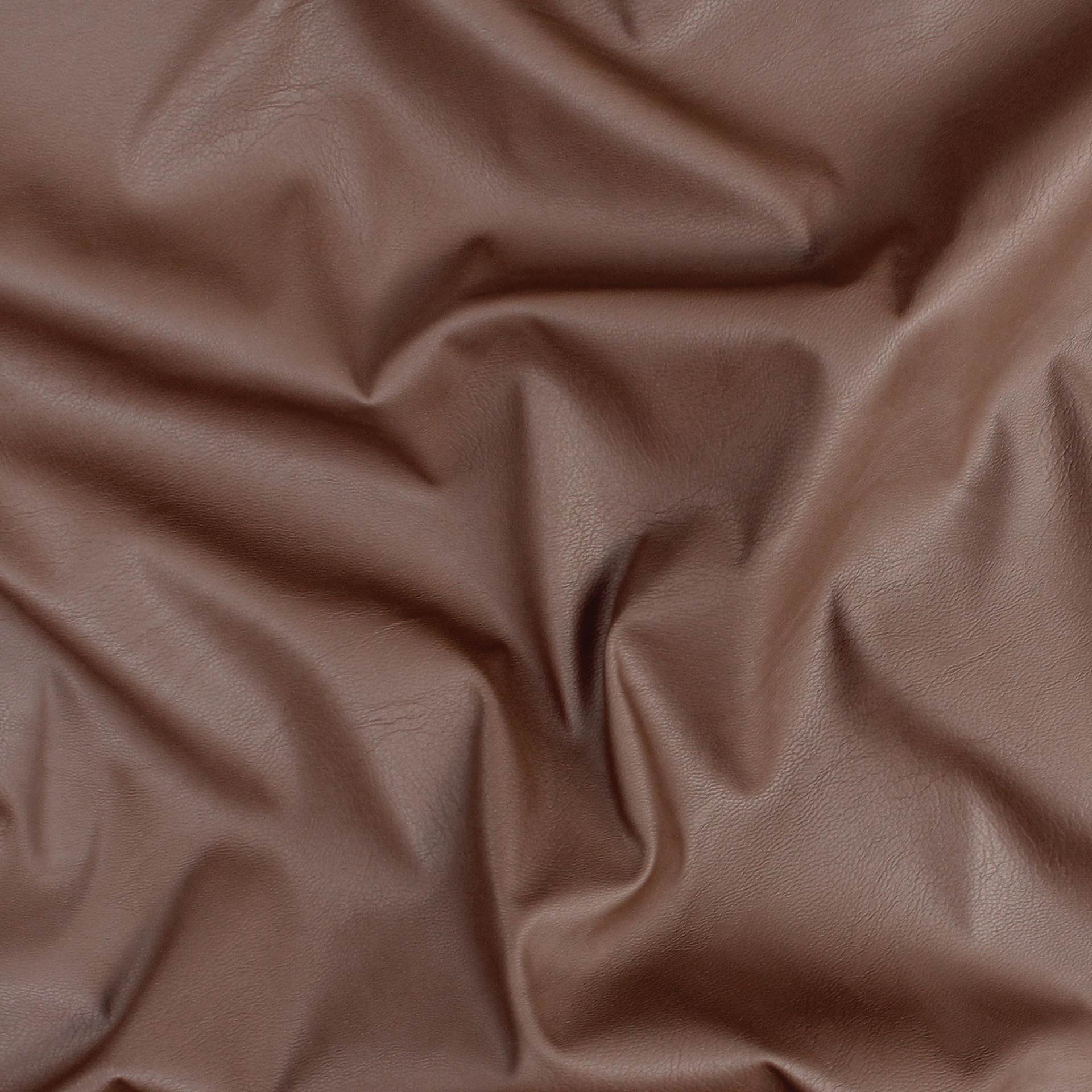 Camelot Solid Faux Leather - Brown, 55" x 15 yds, wrinkled