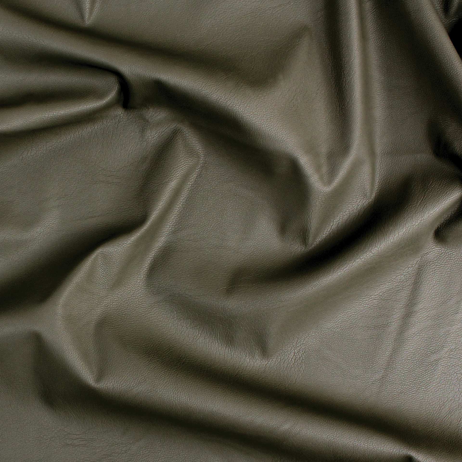Camelot Solid Faux Leather - Khaki, 55" x 15 yds, wrinkled