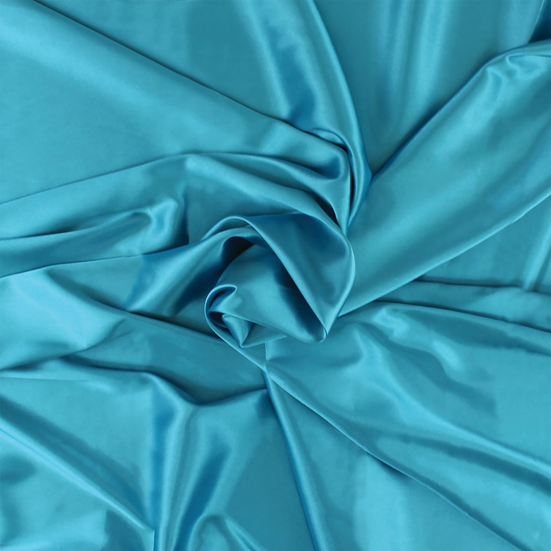 Camelot Stretch Charmeuse - Turquoise, 59" x 15 yds, rolled up