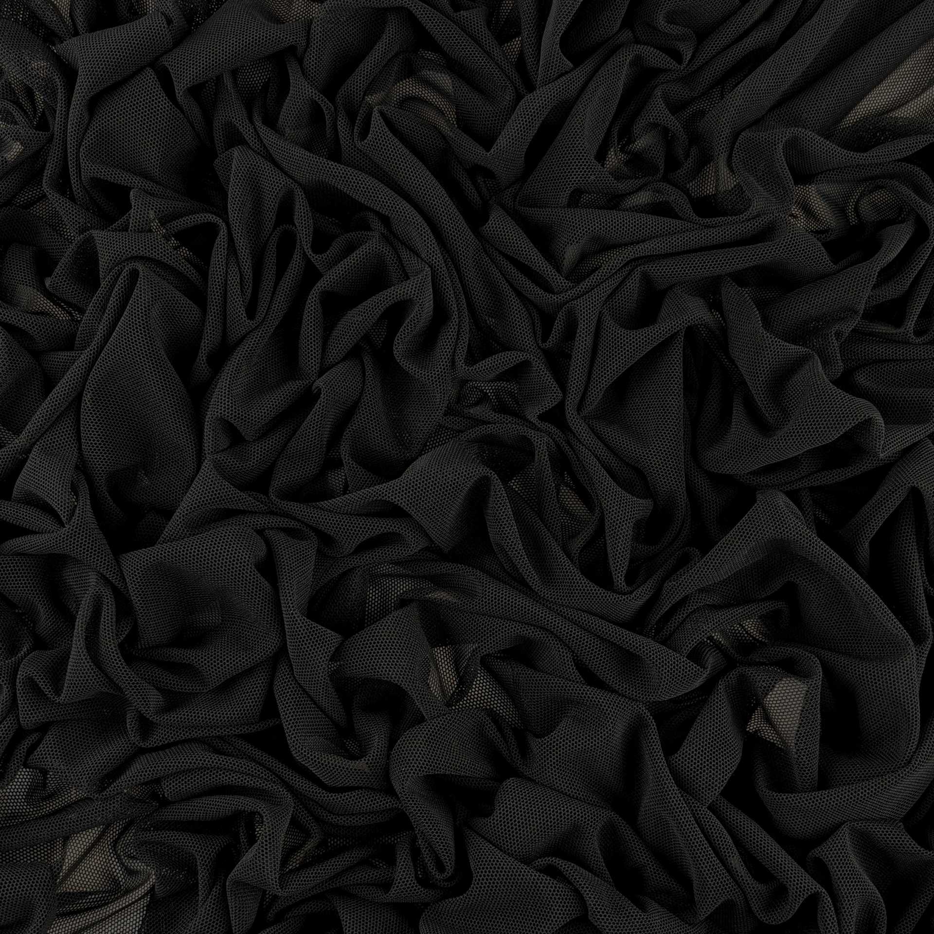Camelot Solid Mesh - Black, 57" x 15 yds, close-up