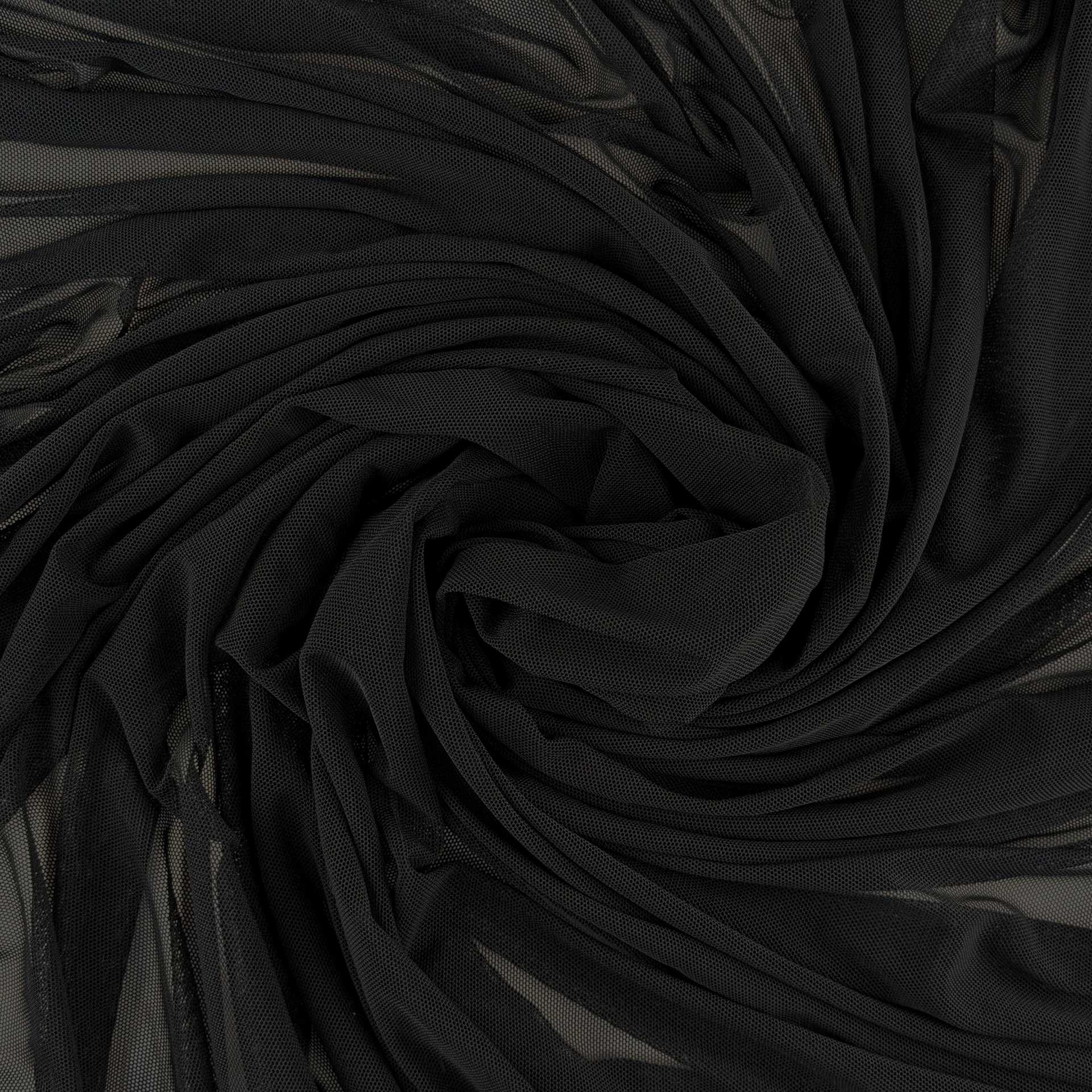 Camelot Solid Mesh - Black, 57" x 15 yds, rolled up