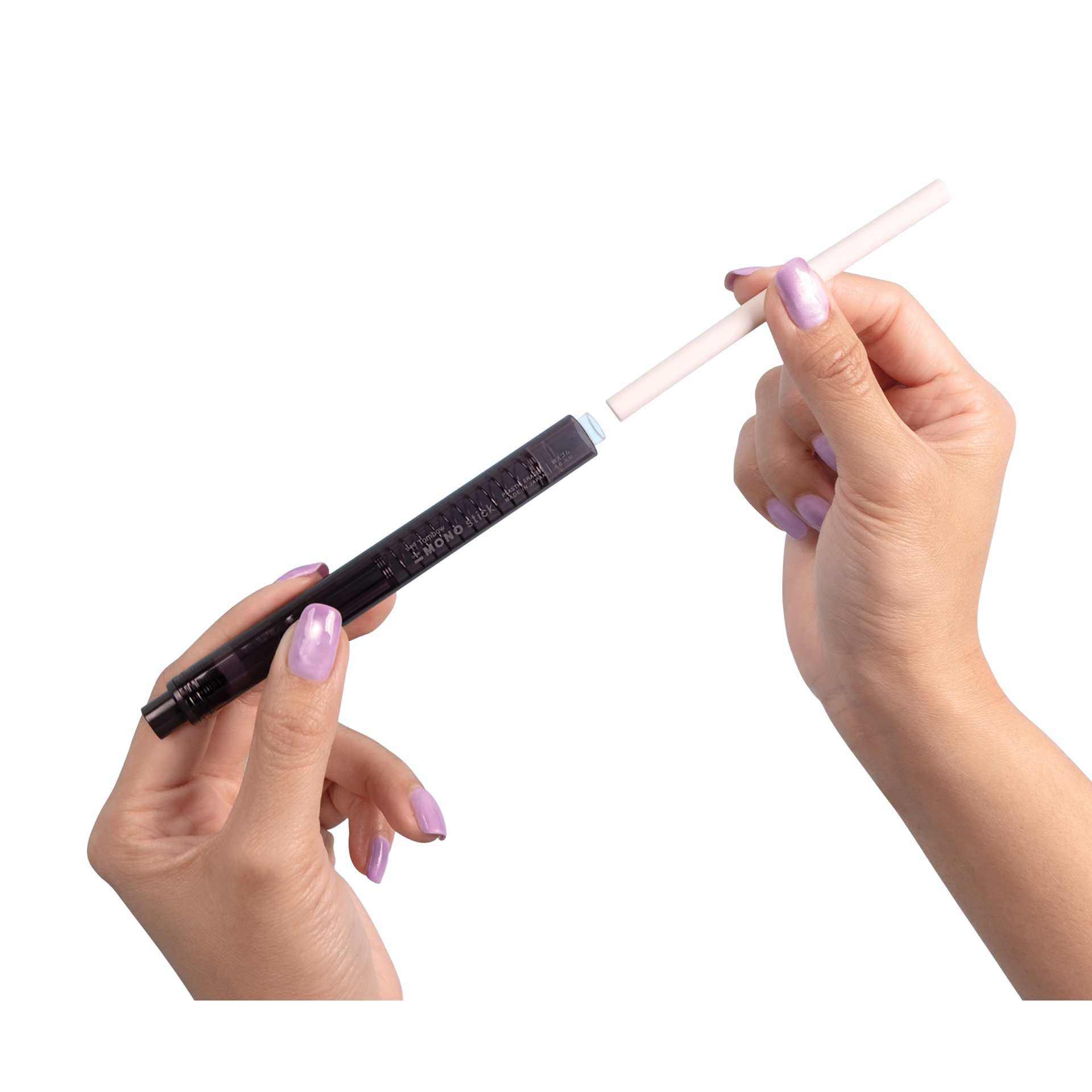 Tombow Mono Stick Eraser Combo Pack, inserting refill eraser