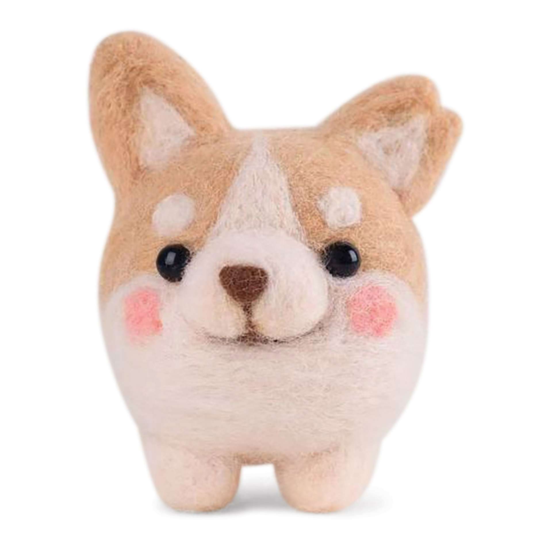 Pokeya Needle Felting Kit - Digby The Corgi, front of finished kit