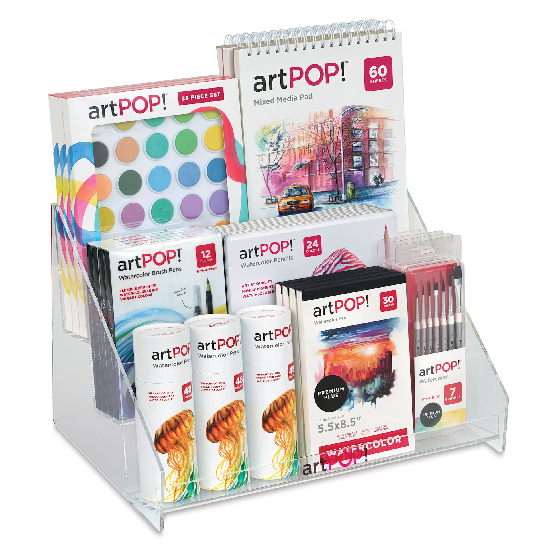 artPOP! Watercolor Sets and Countertop Display, side of display