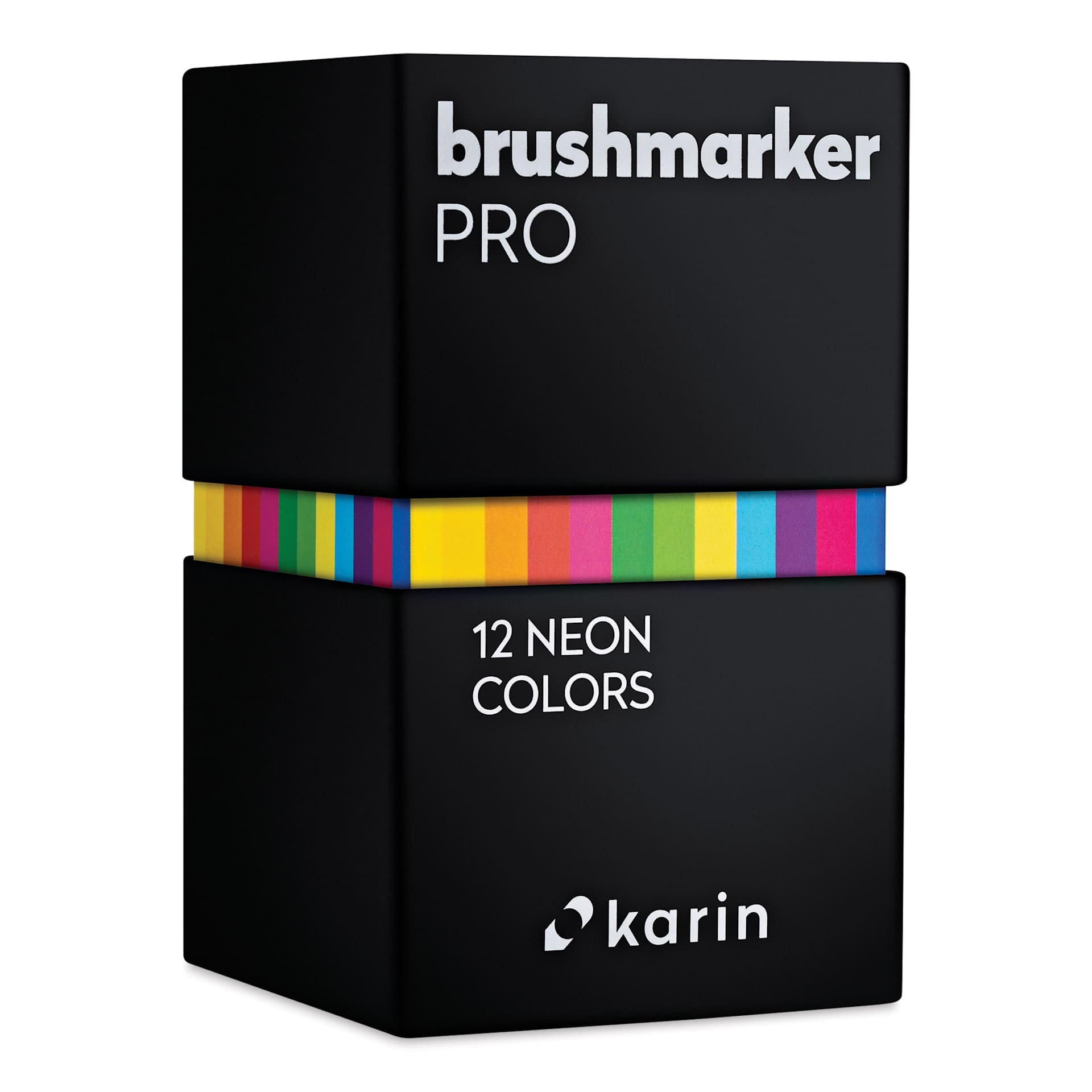 Karin Brushmarkers Pro Markers - Neon, Set of 12, closed box