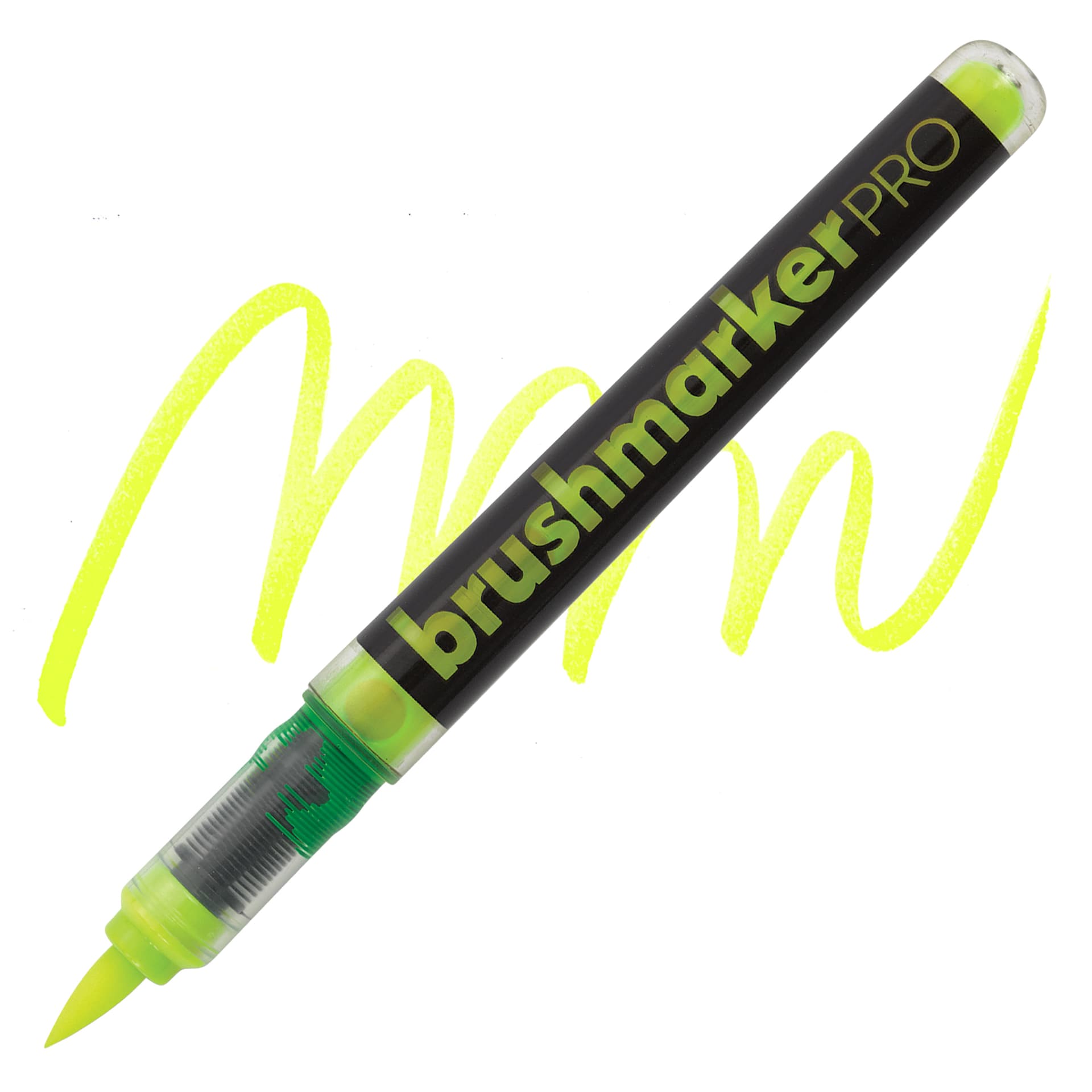 Karin Brushmarkers Pro Marker - Neon Yellow, swatch and marker