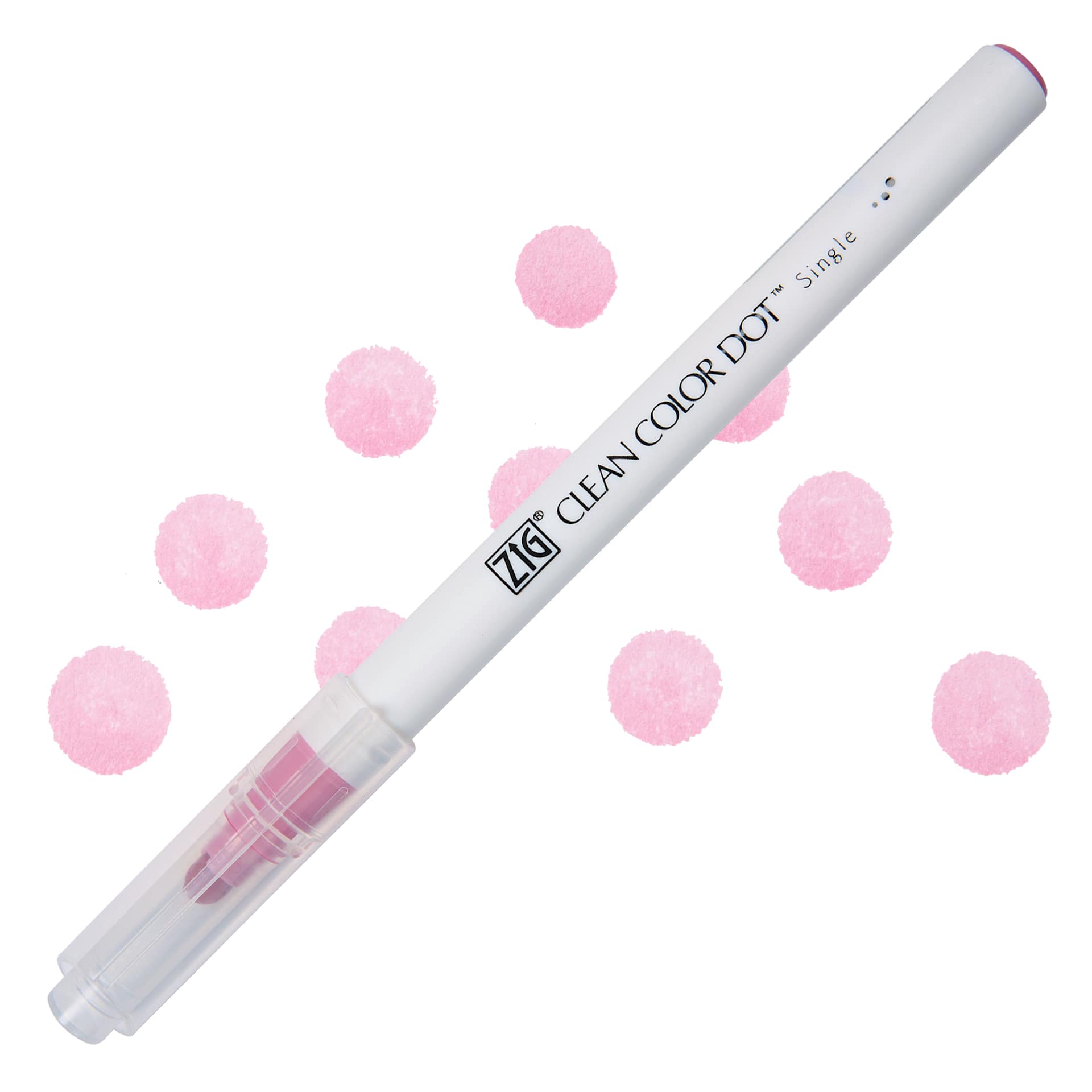 Zig Clean Color Dot Marker - Pale Rose, swatch and marker