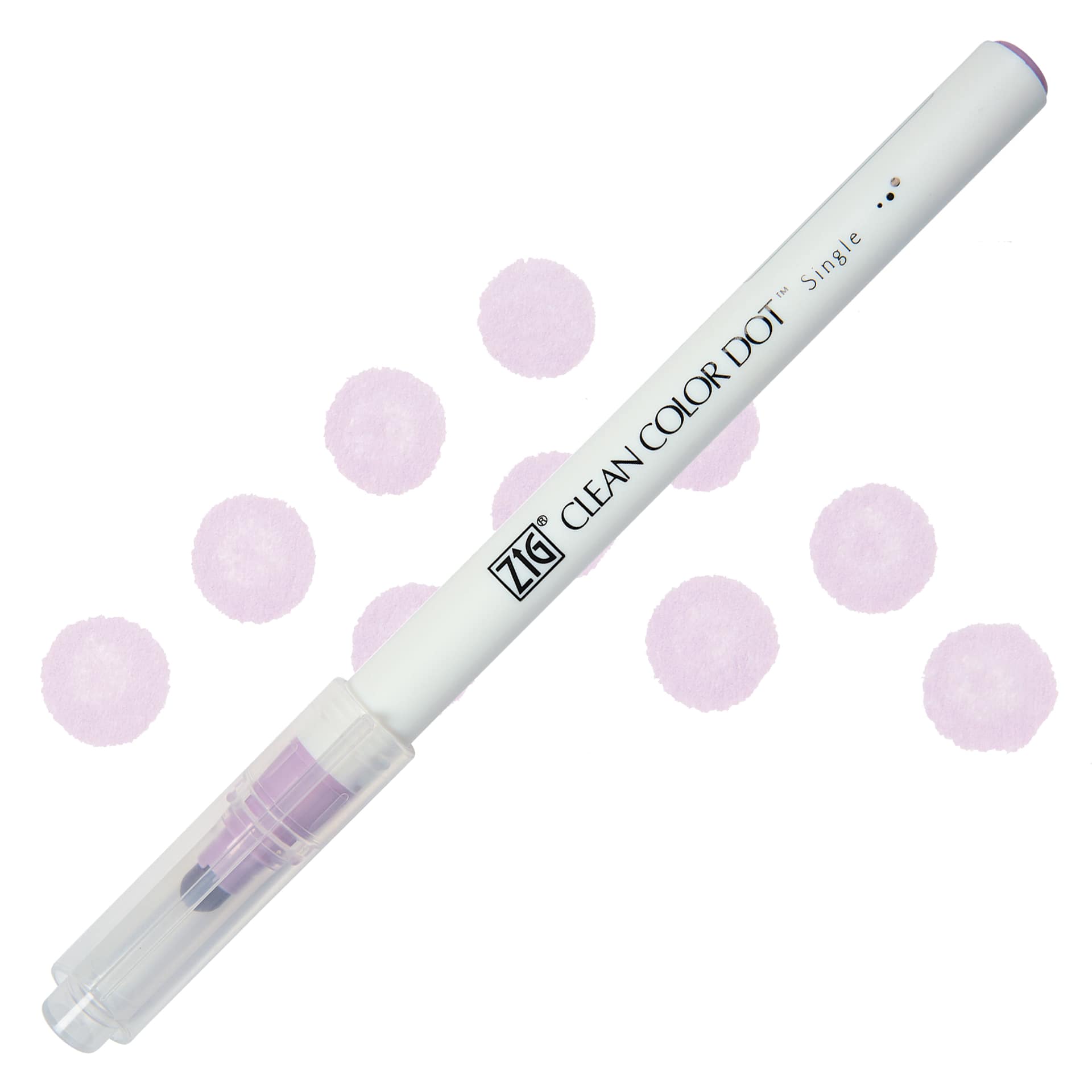 Zig Clean Color Dot Marker - Wisteria, swatch and marker