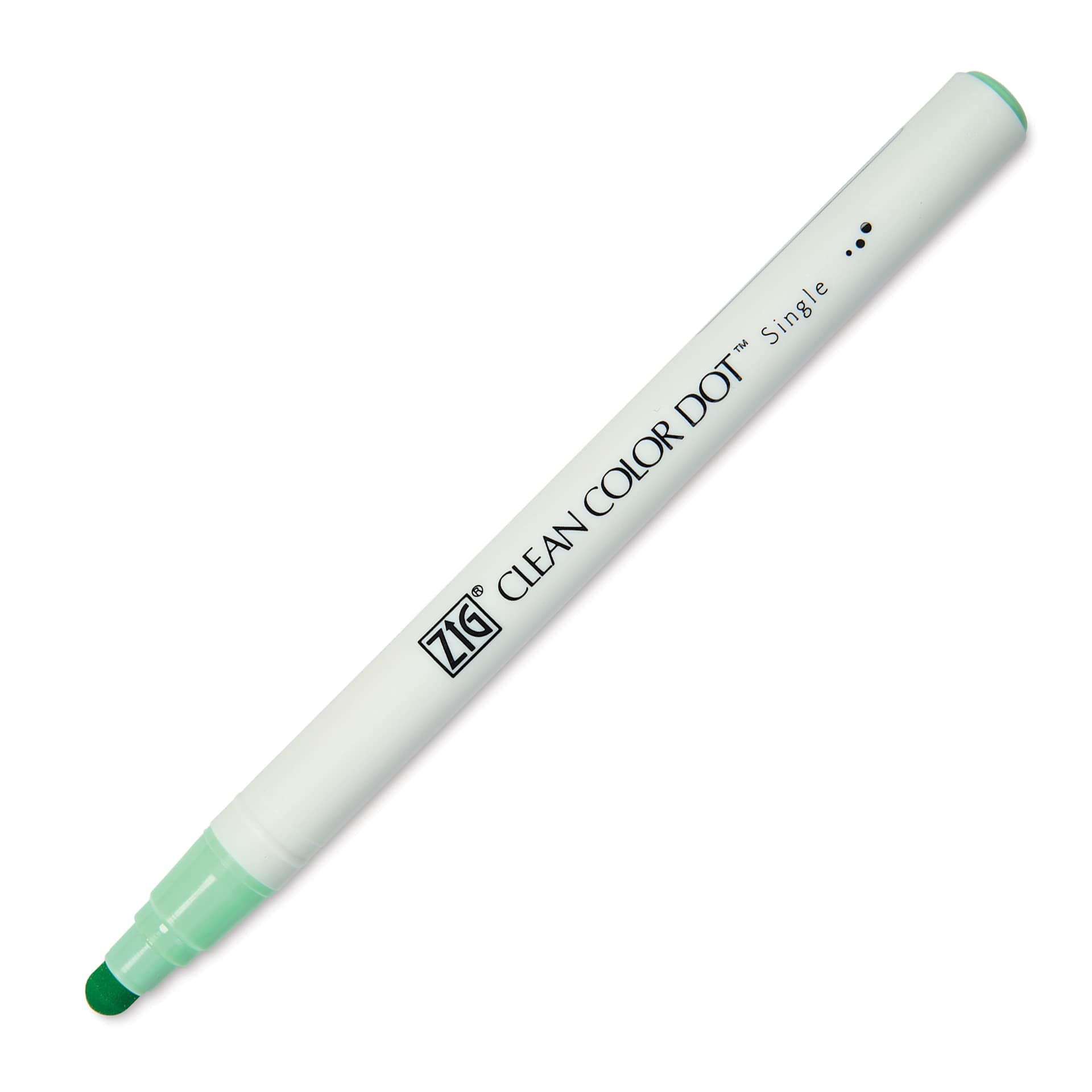 Zig Clean Color Dot Marker - Pale Mint, marker with cap off