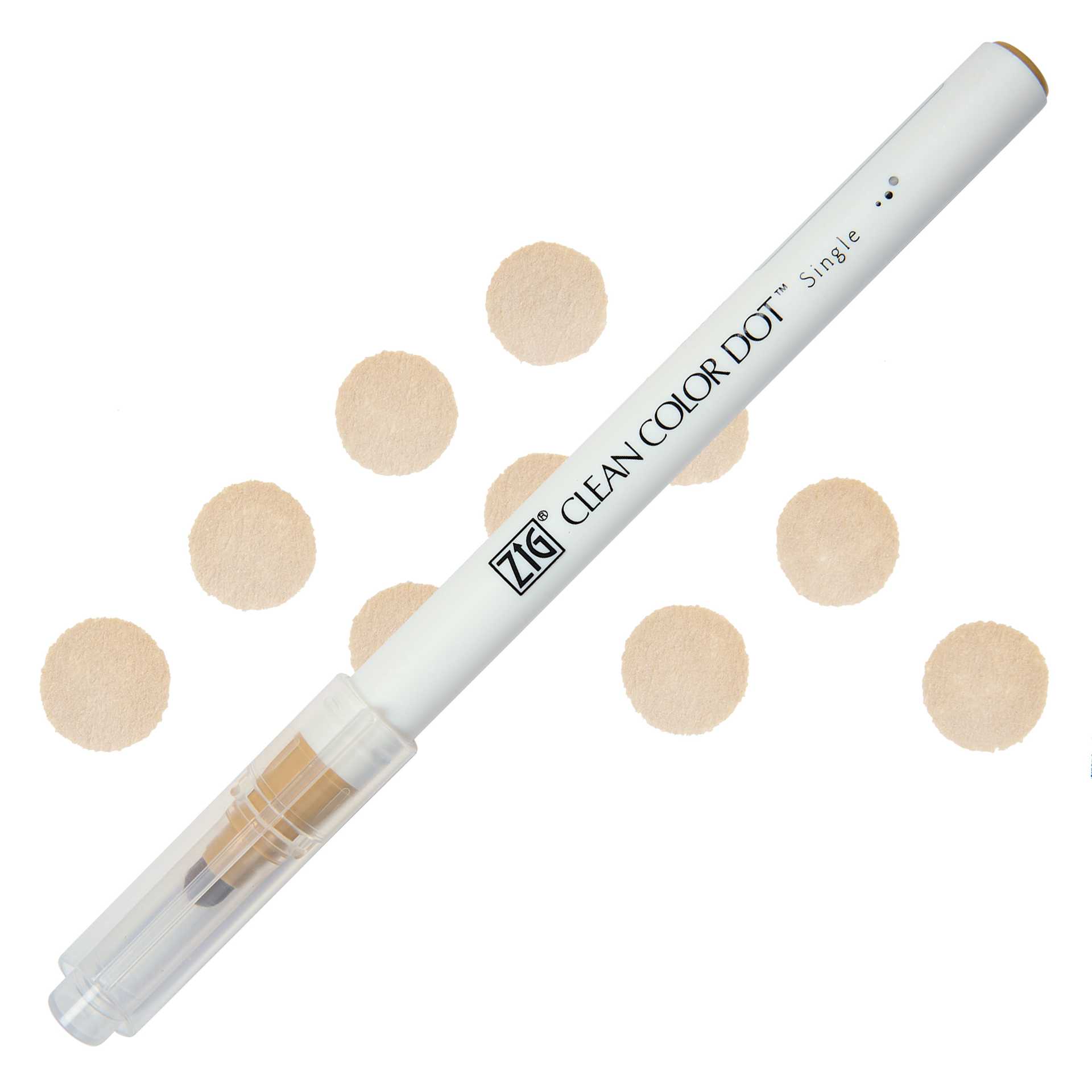 Zig Clean Color Dot Marker - Oatmeal, swatch and marker