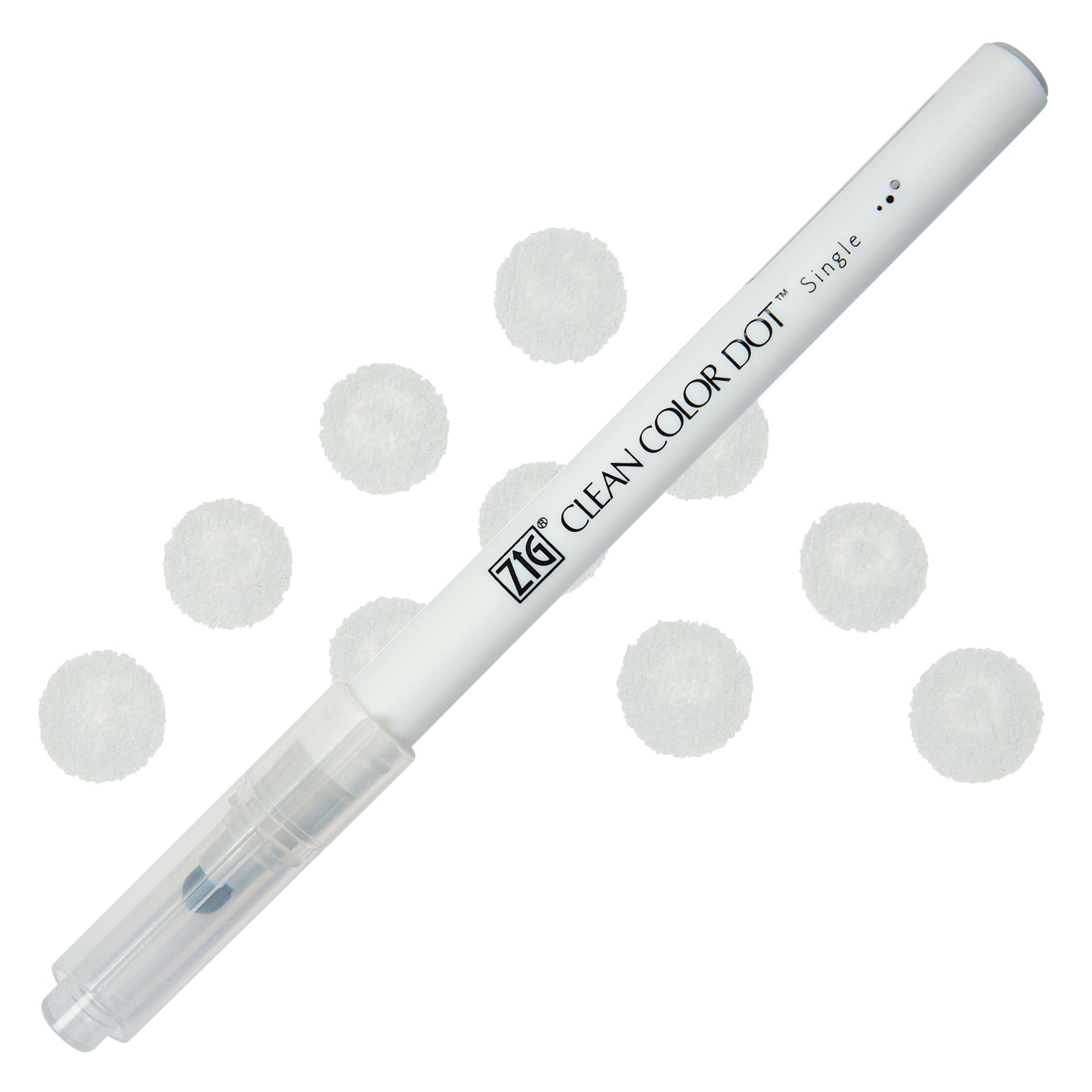 Zig Clean Color Dot Marker - Light Platinum, swatch and marker
