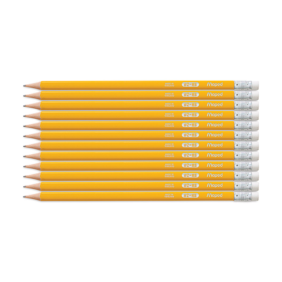 Maped Triangular No. 2 Pencils - 12 pencils shown horizontally