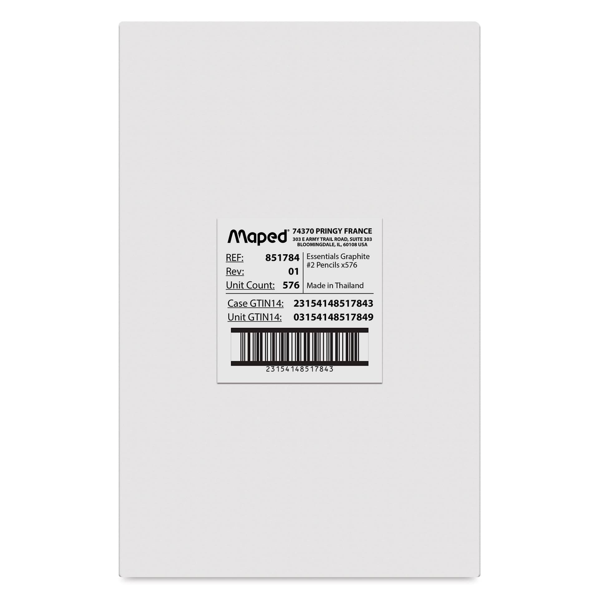 Maped Triangular No. 2 Pencils - Box of 576, front of the box