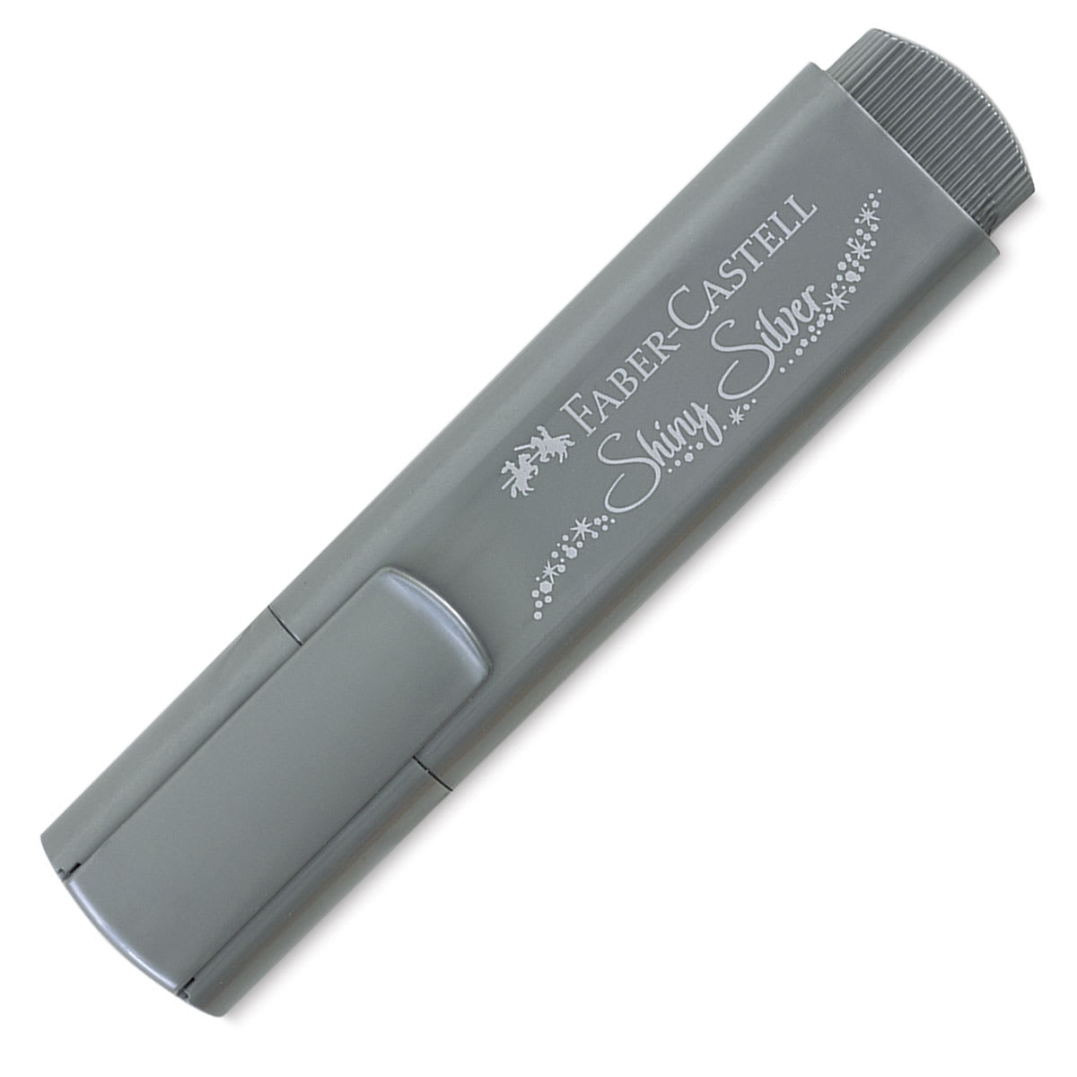 Faber-Castell Metallic Textliner - Shiny Silver Marker, capped