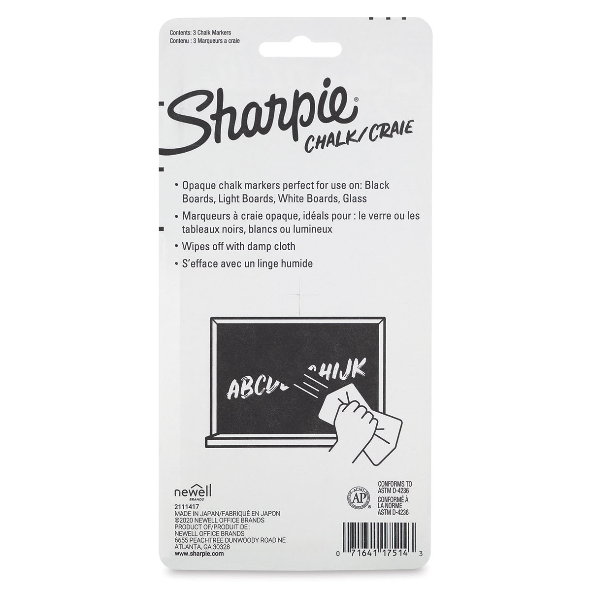 Sharpie Chalk Markers - Primary Colors, Set of 3