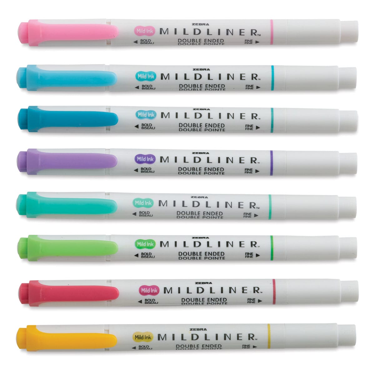 Zebra Mildliner Double Ended Creative Markers - Assorted Colors, Set of 8 (Out of package)