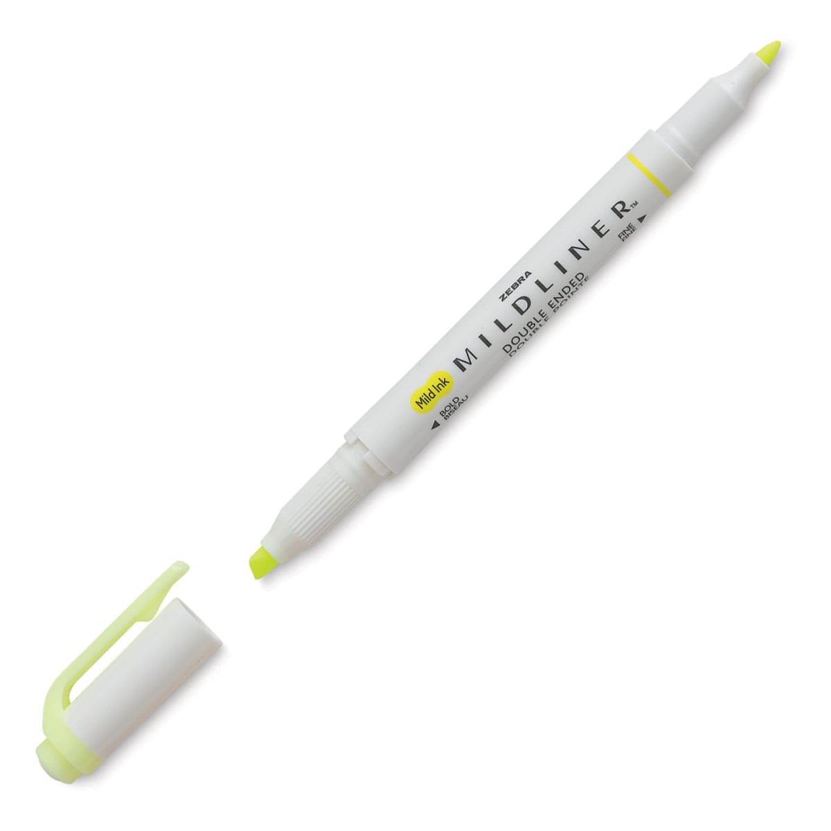 Zebra Mildliner Double Ended Creative Marker - Yellow (Caps off)