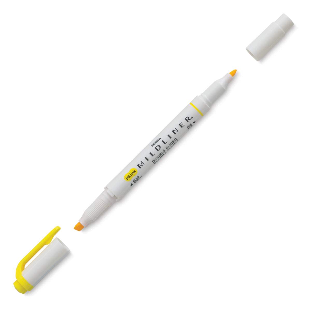 Zebra Mildliner Double Ended Creative Marker - Lemon Yellow (Caps off)