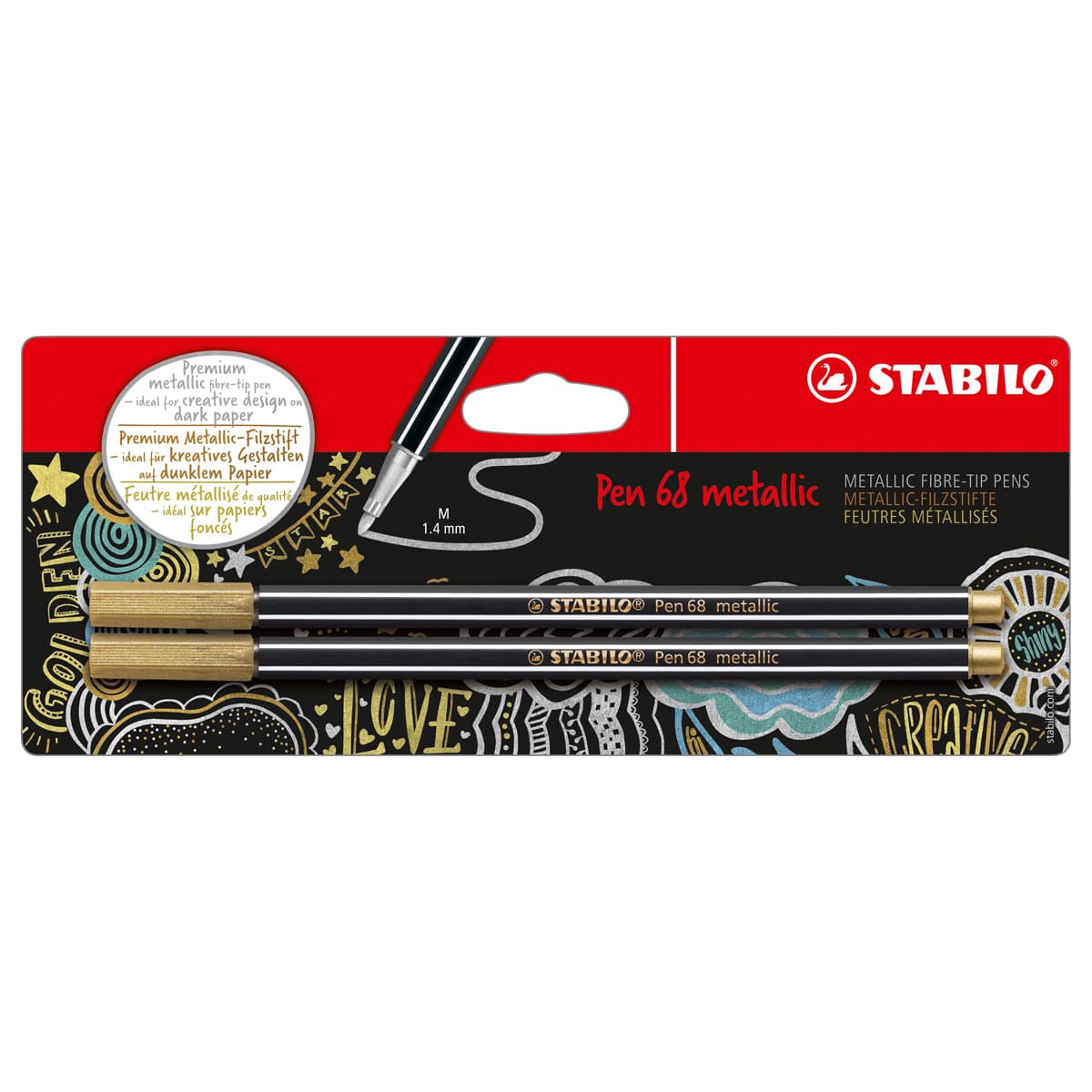 Pen 68 Metallic Set 2-Pen Gold Set