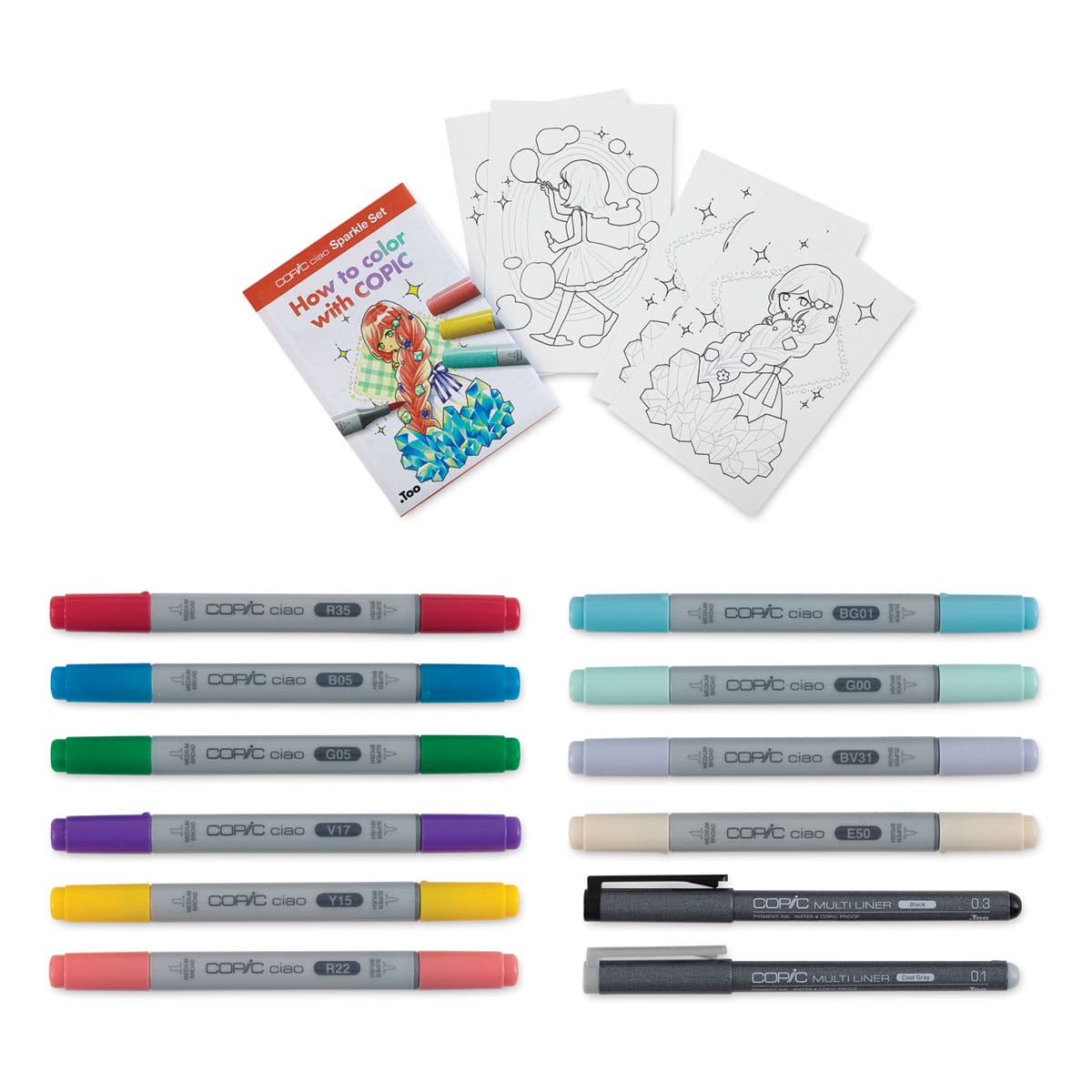 Copic Ciao Sparkle Set (Set Contents)