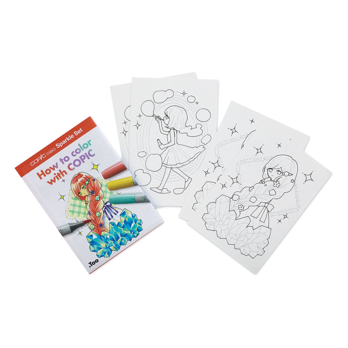 Copic Ciao Sparkle Set (Included coloring pages)
