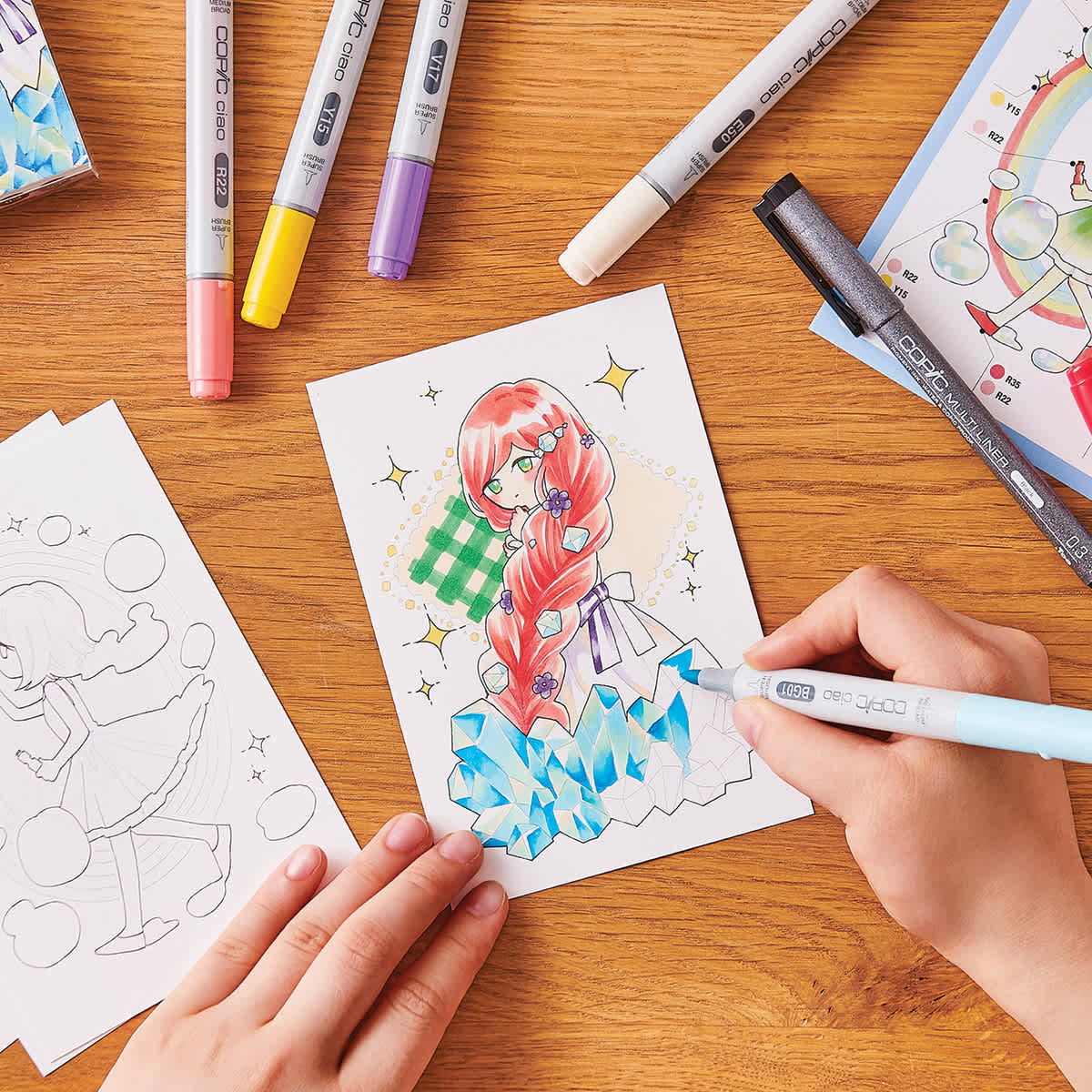 Copic Ciao Sparkle Set (Shown in use)