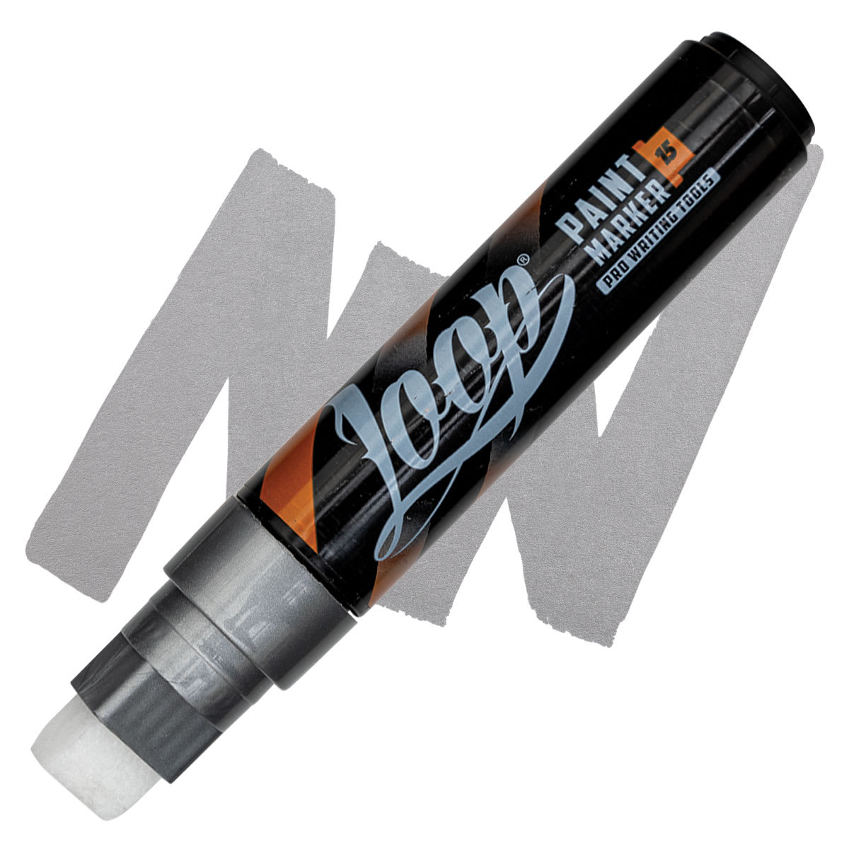 Loop Paint Marker - Silver, 8 mm, Marker and swatch