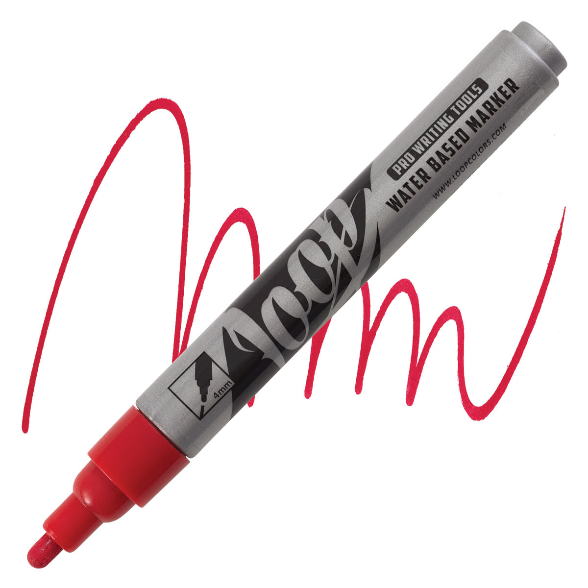 Loop Water-Based Acrylic Marker - Brighton, 4 mm marker and swatch