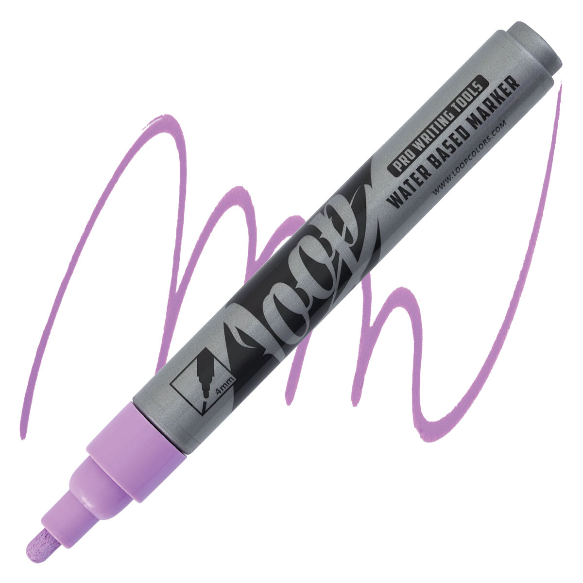 Loop Water-Based Acrylic Marker - Oulu, 4 mm marker and swatch