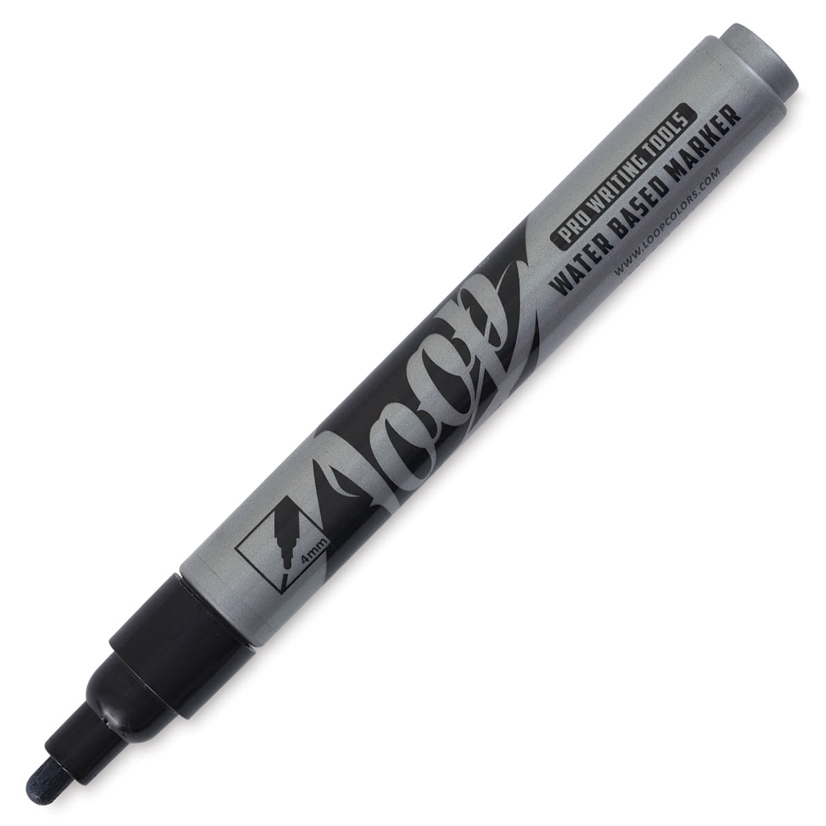 Loop Water-Based Acrylic Marker - Black, 4 mm (cap off)