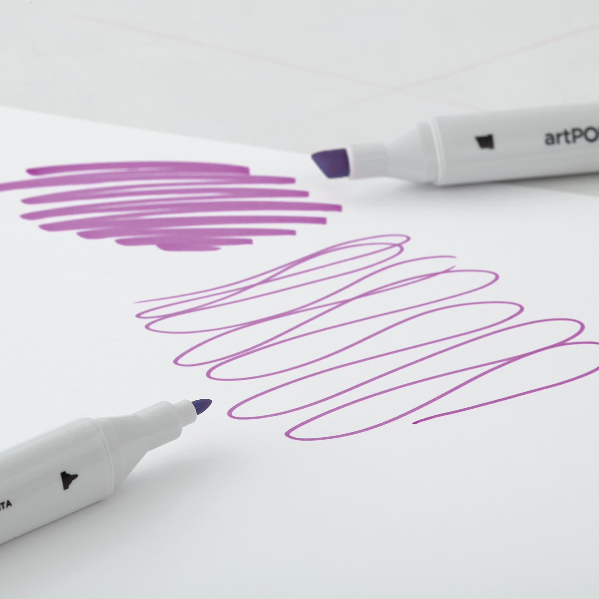 artPOP! Infinity Art Markers - Set of 24 (Chisel and fine-tip swatch on paper)