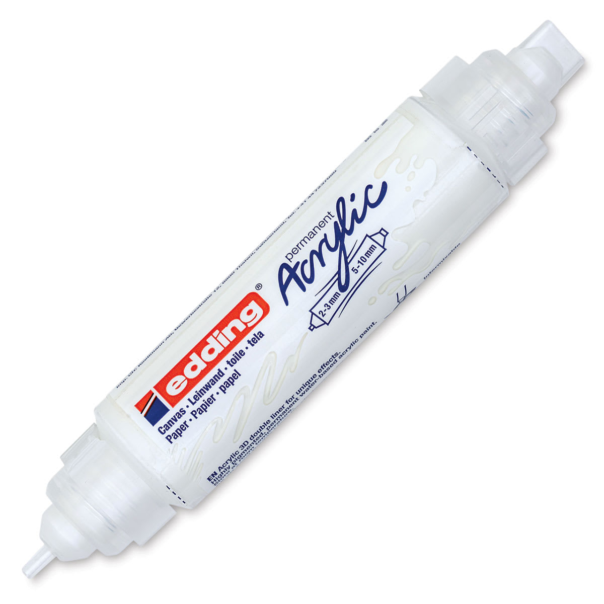 Edding 5400 Acrylic Double Ended Paint Marker - Traffic White 922, Cap Off