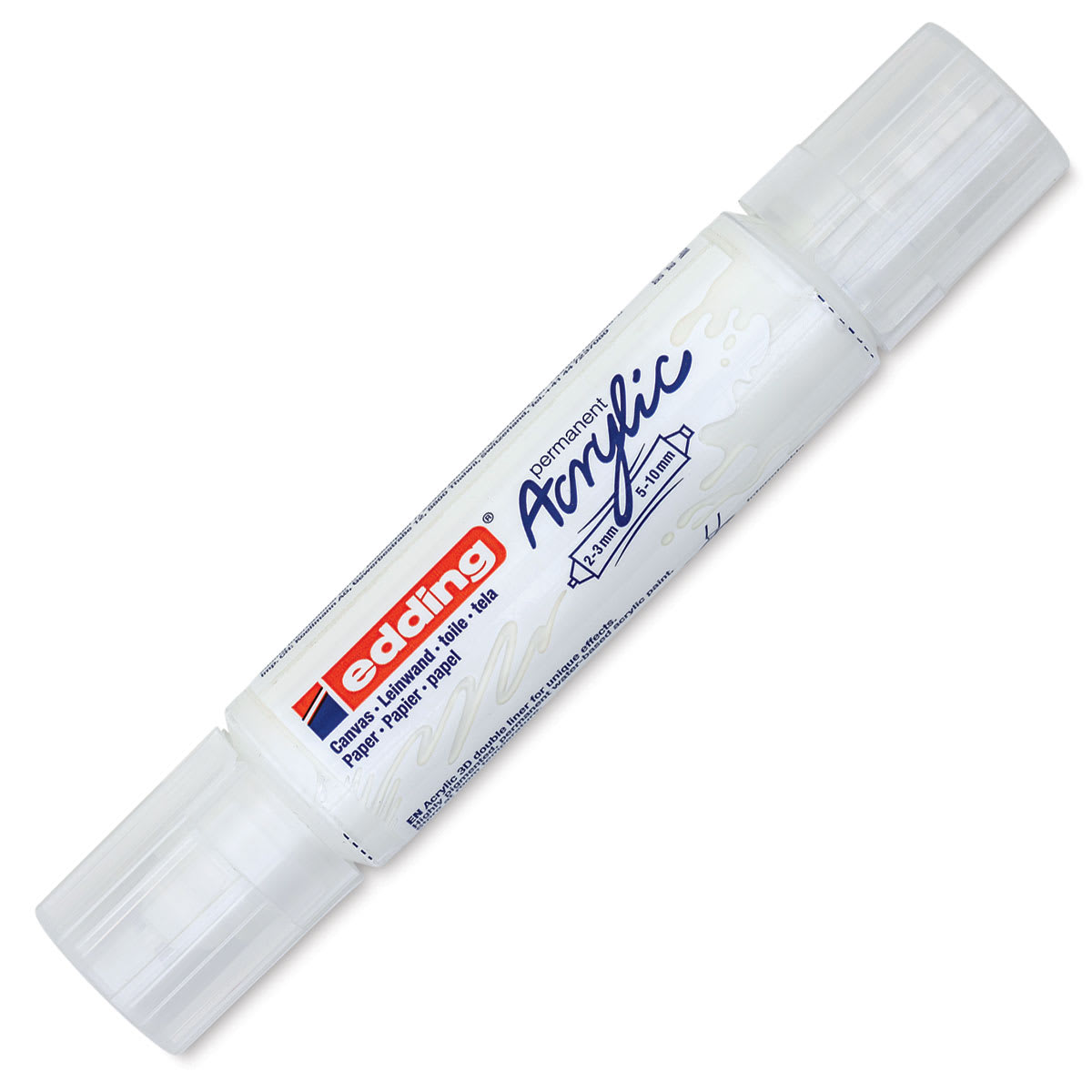 Edding 5400 Acrylic Double Ended Paint Marker - Traffic White 922, Cap On