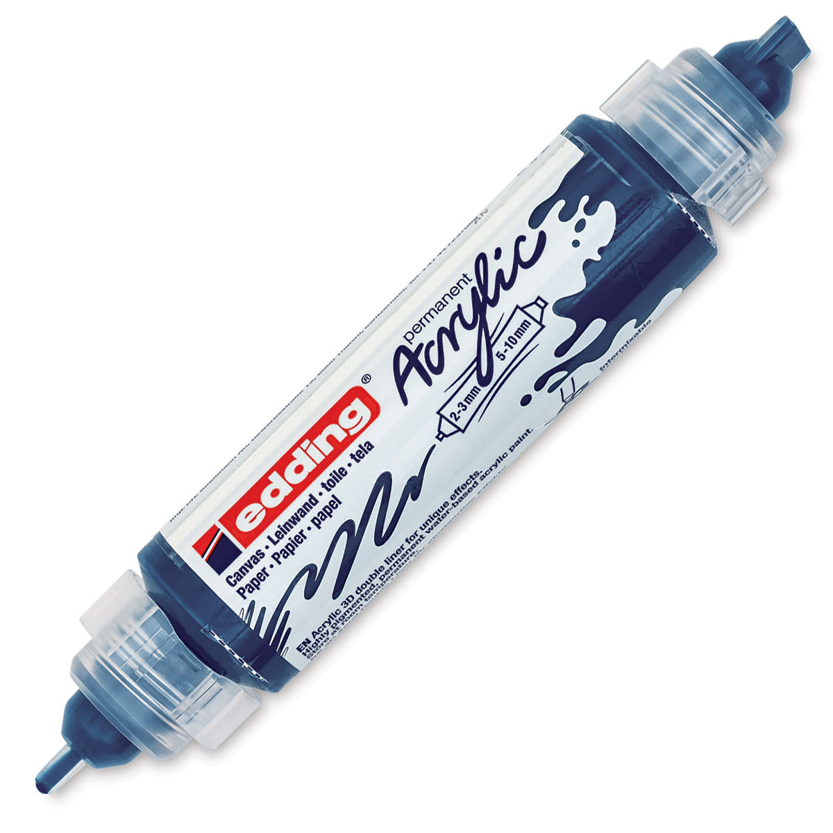 Edding 5400 Acrylic Double Ended Paint Marker - Elegant Midnight 933, Cap Off