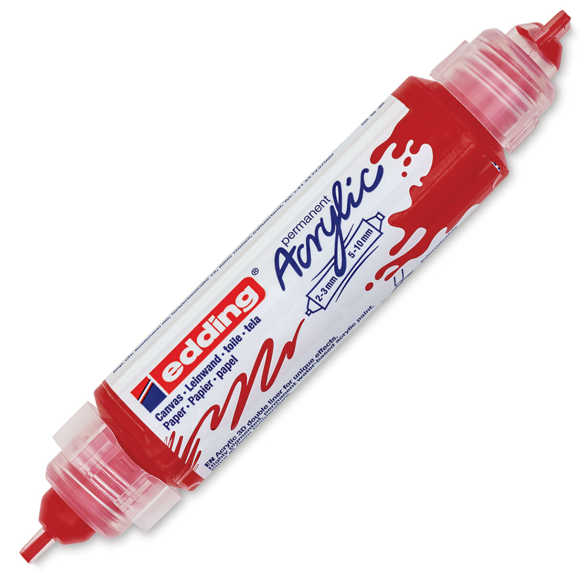 Edding 5400 Acrylic Double Ended Paint Marker - Traffic Red 902, Cap Off