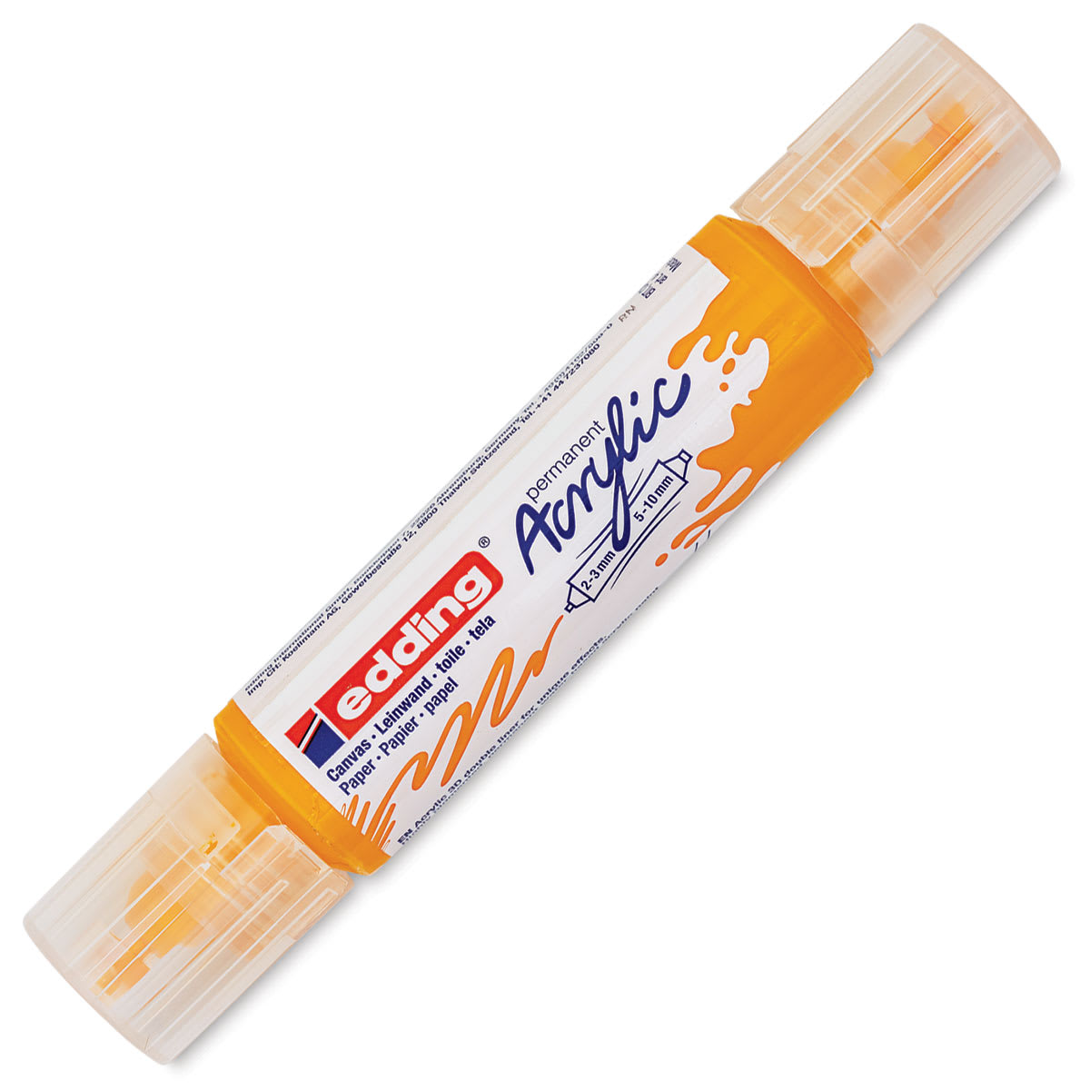 Edding 5400 Acrylic Double Ended Paint Marker - Sunny Yellow 906, Cap On