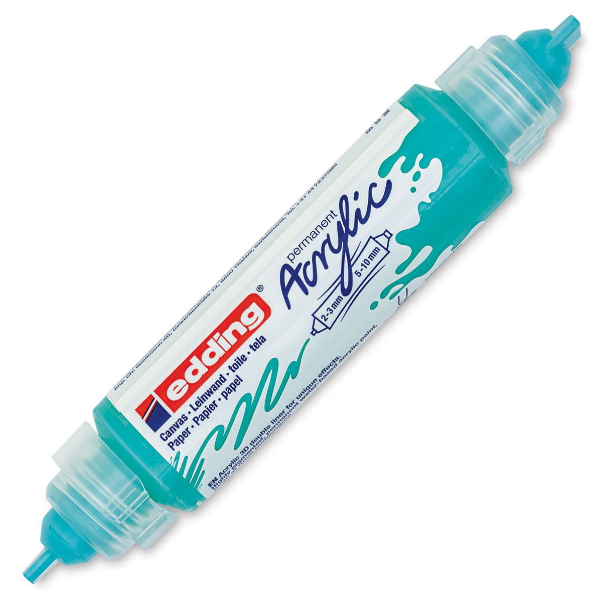 Edding 5400 Acrylic Double Ended Paint Marker - Opulent Turquoise 934, Cap Off