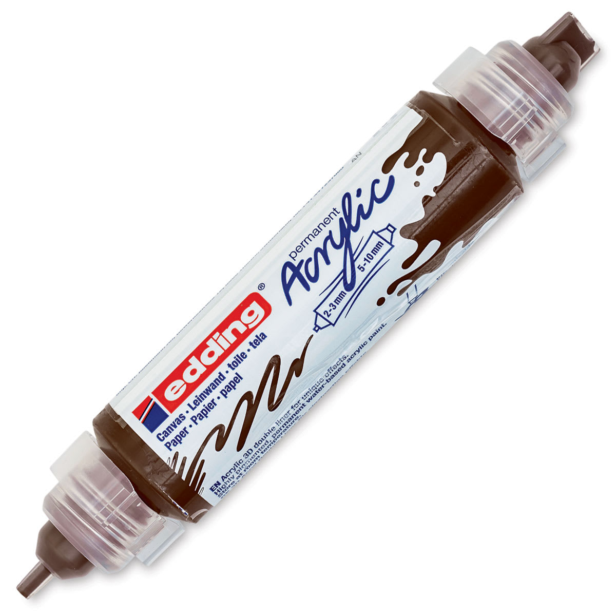 Edding 5400 Acrylic Double Ended Paint Marker - Chocolate Brown 907, Cap Off