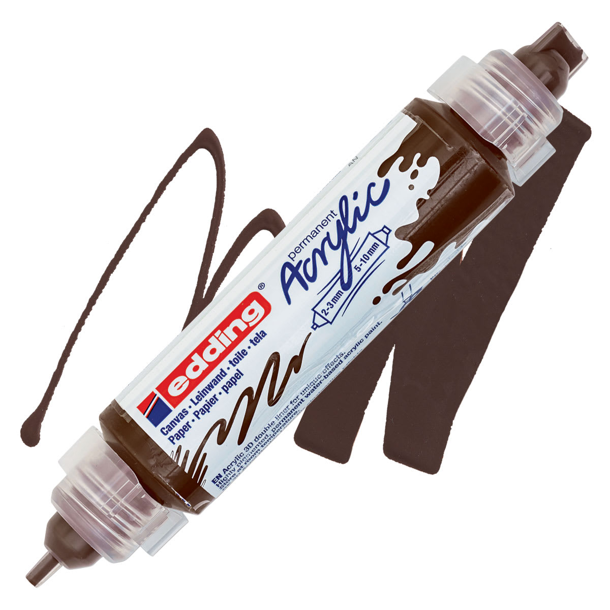 Edding 5400 Acrylic Double Ended Paint Marker - Chocolate Brown 907 marker and swatch