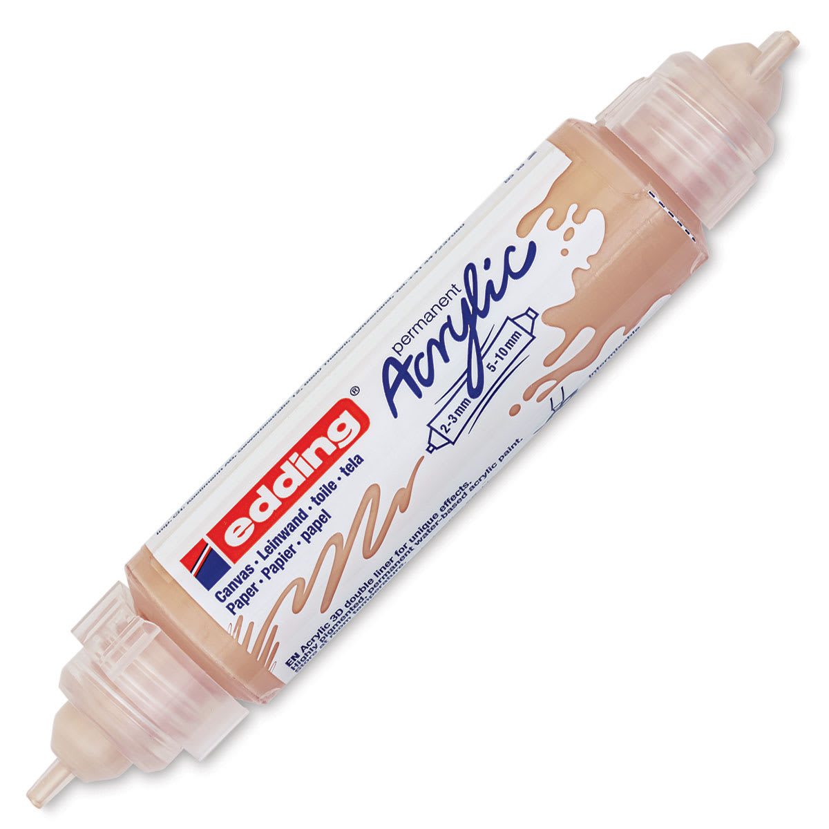 Edding 5400 Acrylic Double Ended Paint Marker - Warm Beige 255, Cap Off